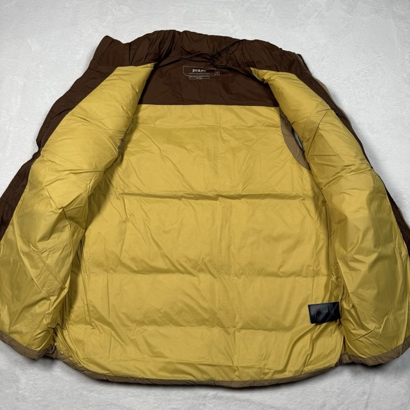 prAna Duck Down Timber Trail Vest Mens Medium Shire Colorblock Full Zip Puffer - Picture 3 of 9